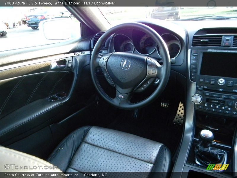 White Diamond Pearl / Ebony/Silver 2008 Acura TL 3.5 Type-S
