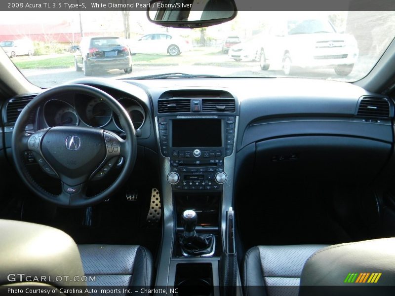 White Diamond Pearl / Ebony/Silver 2008 Acura TL 3.5 Type-S
