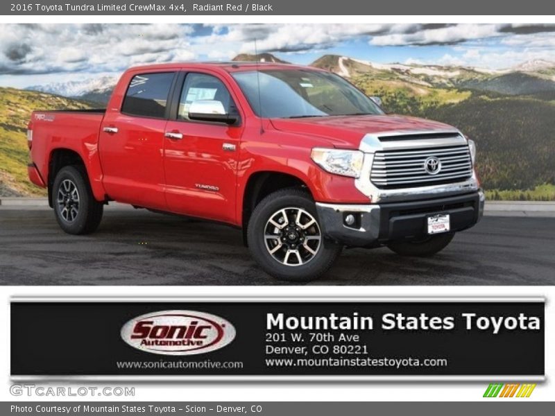 Radiant Red / Black 2016 Toyota Tundra Limited CrewMax 4x4
