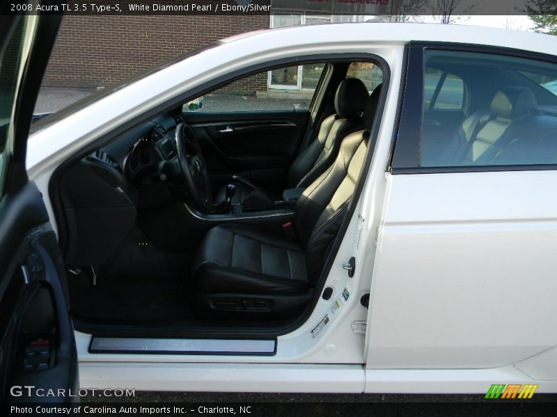 White Diamond Pearl / Ebony/Silver 2008 Acura TL 3.5 Type-S