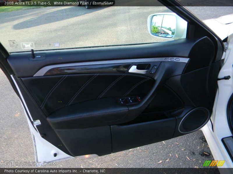 White Diamond Pearl / Ebony/Silver 2008 Acura TL 3.5 Type-S