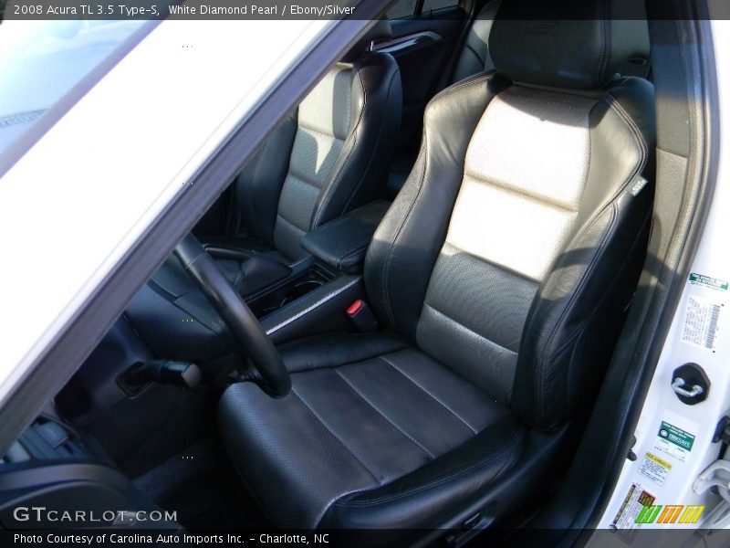White Diamond Pearl / Ebony/Silver 2008 Acura TL 3.5 Type-S