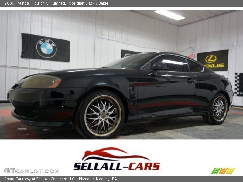 Obsidian Black / Beige 2006 Hyundai Tiburon GT Limited