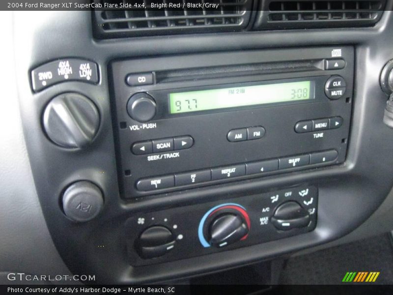 Bright Red / Black/Gray 2004 Ford Ranger XLT SuperCab Flare Side 4x4