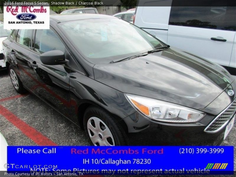 Shadow Black / Charcoal Black 2016 Ford Focus S Sedan