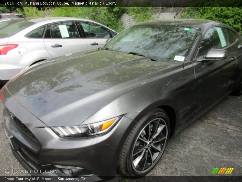 Magnetic Metallic / Ebony 2016 Ford Mustang EcoBoost Coupe