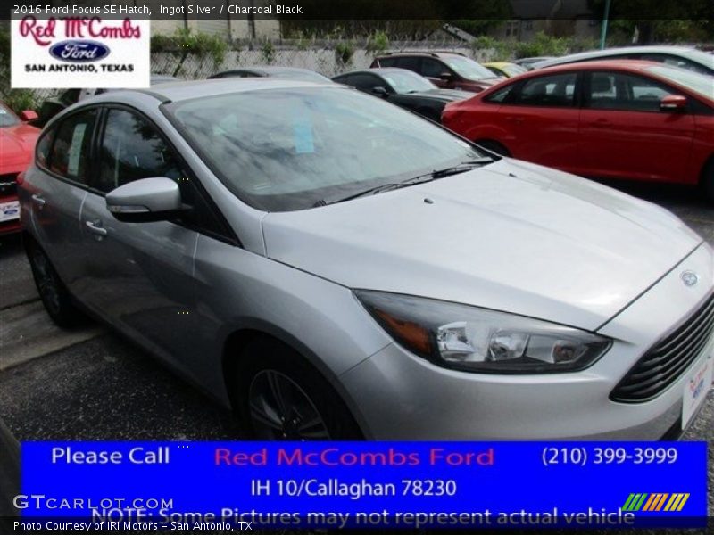 Ingot Silver / Charcoal Black 2016 Ford Focus SE Hatch