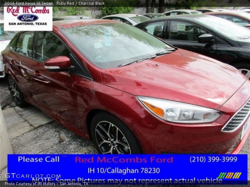 Ruby Red / Charcoal Black 2016 Ford Focus SE Sedan