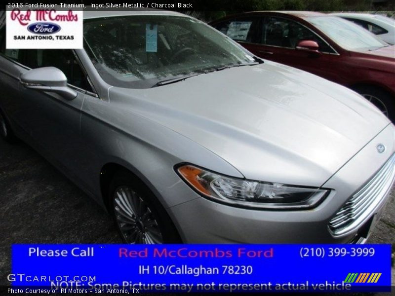 Ingot Silver Metallic / Charcoal Black 2016 Ford Fusion Titanium