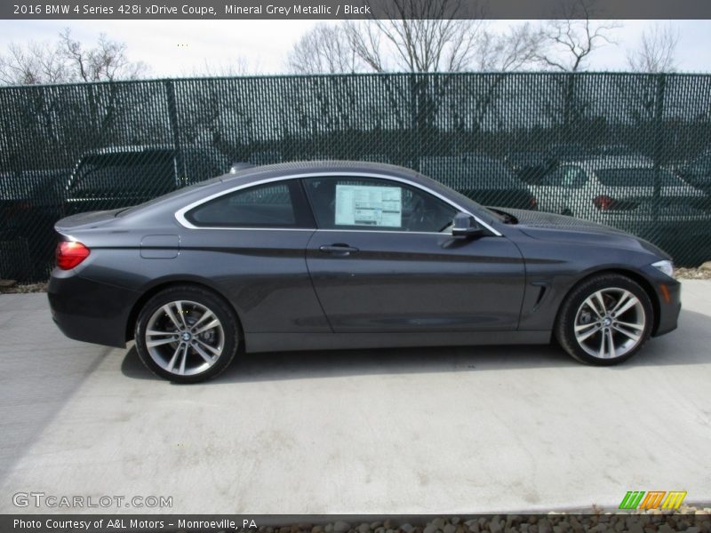 Mineral Grey Metallic / Black 2016 BMW 4 Series 428i xDrive Coupe