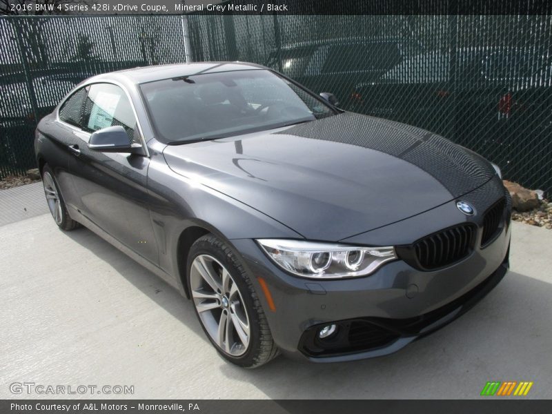 Mineral Grey Metallic / Black 2016 BMW 4 Series 428i xDrive Coupe