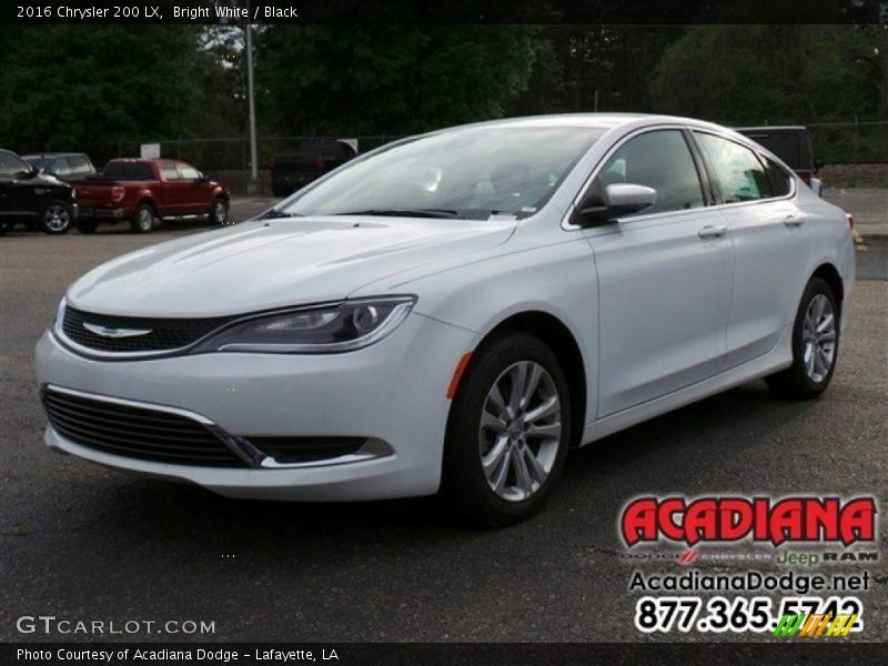 Bright White / Black 2016 Chrysler 200 LX
