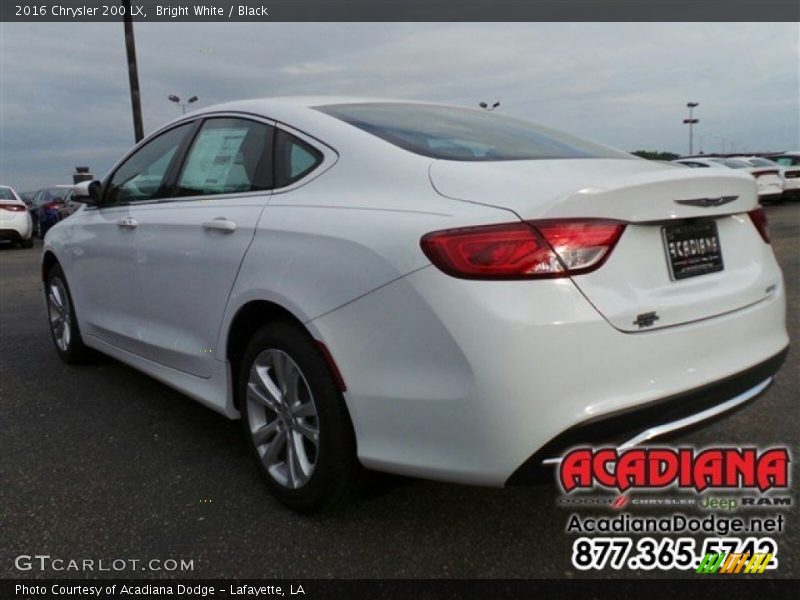 Bright White / Black 2016 Chrysler 200 LX