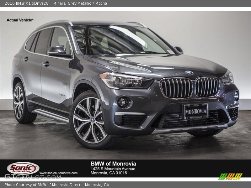 Mineral Grey Metallic / Mocha 2016 BMW X1 xDrive28i