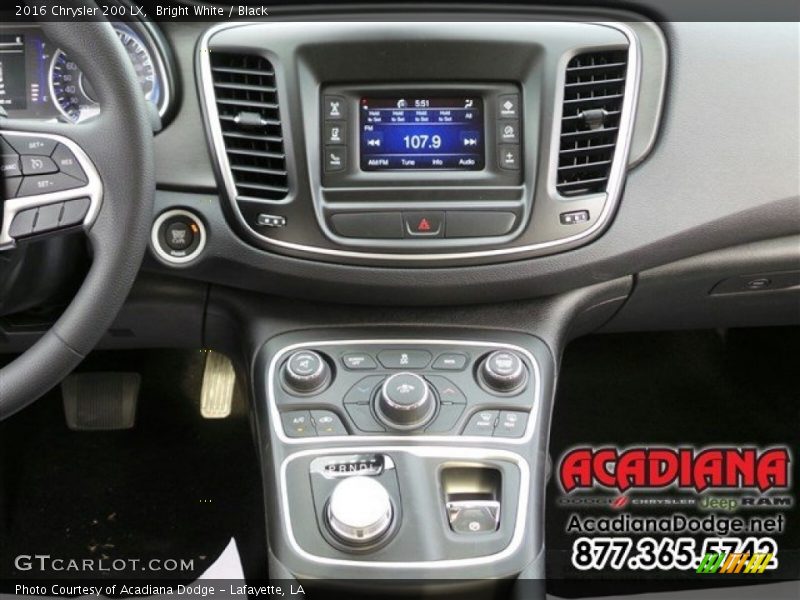 Bright White / Black 2016 Chrysler 200 LX
