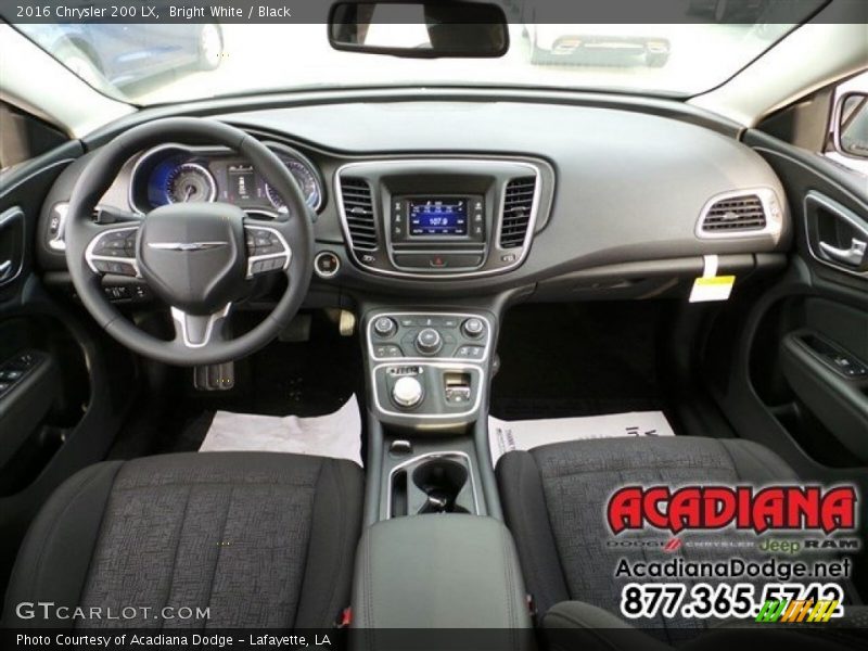 Bright White / Black 2016 Chrysler 200 LX