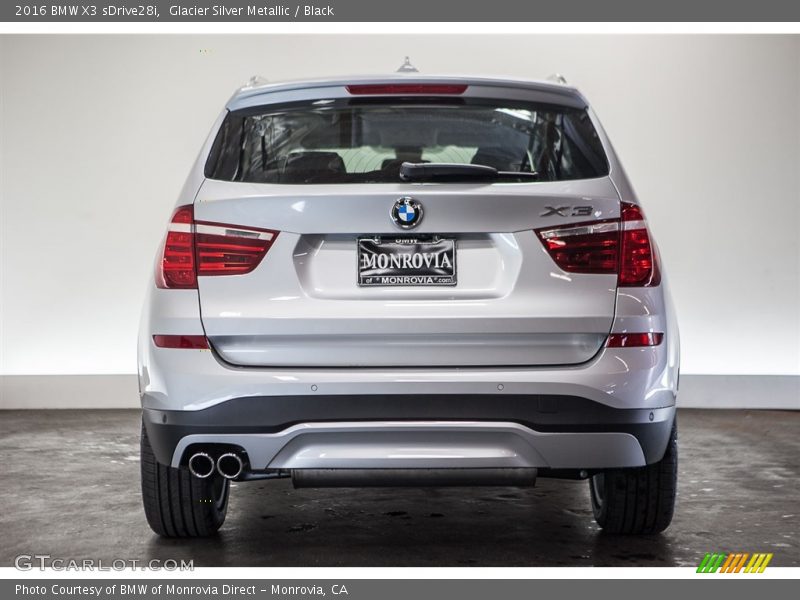 Glacier Silver Metallic / Black 2016 BMW X3 sDrive28i