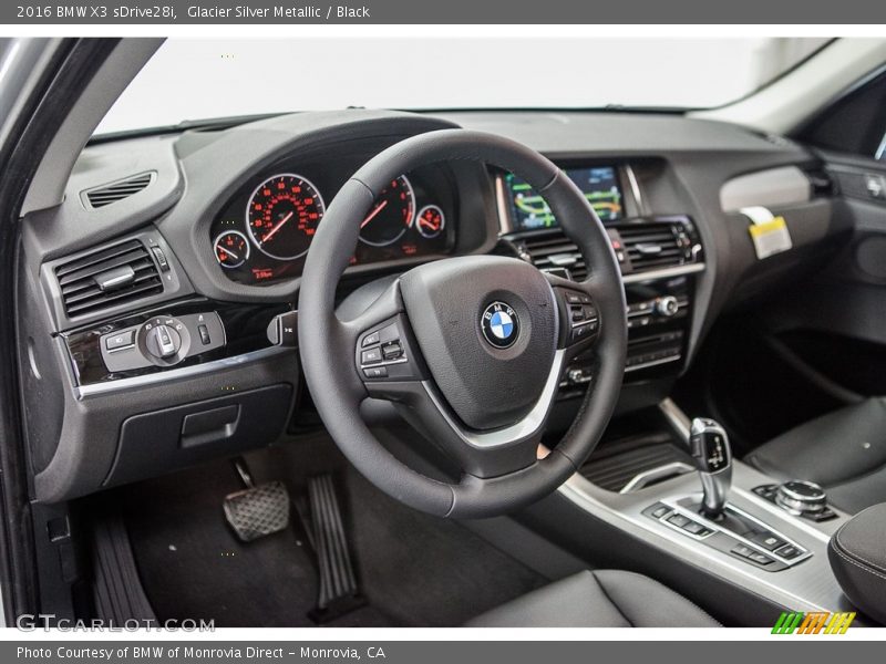 Glacier Silver Metallic / Black 2016 BMW X3 sDrive28i