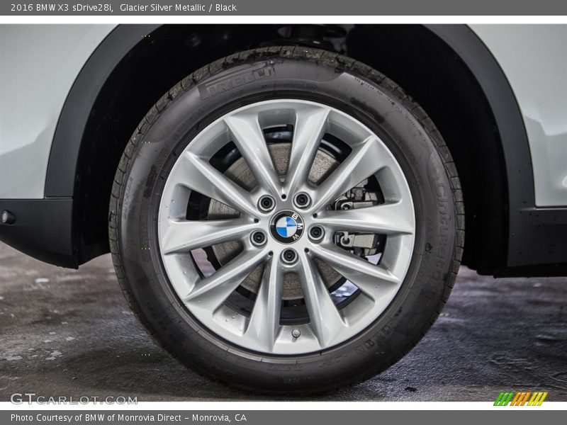 Glacier Silver Metallic / Black 2016 BMW X3 sDrive28i