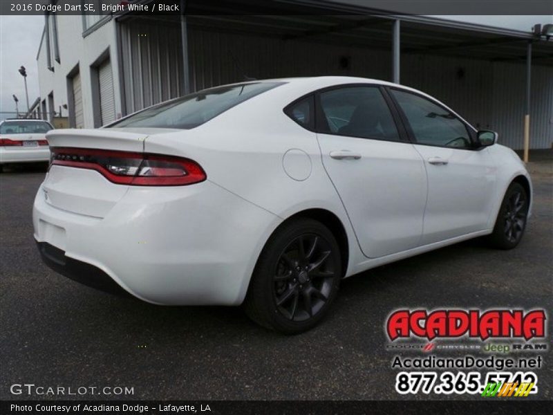 Bright White / Black 2016 Dodge Dart SE