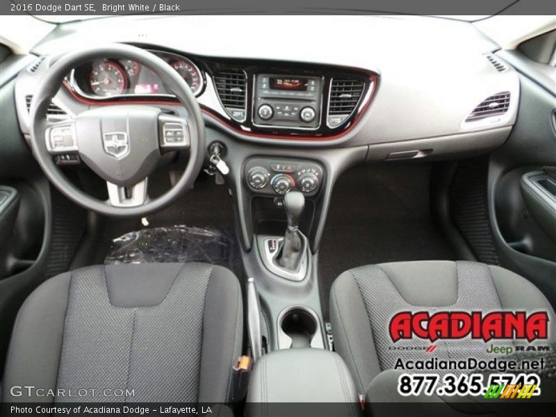 Bright White / Black 2016 Dodge Dart SE