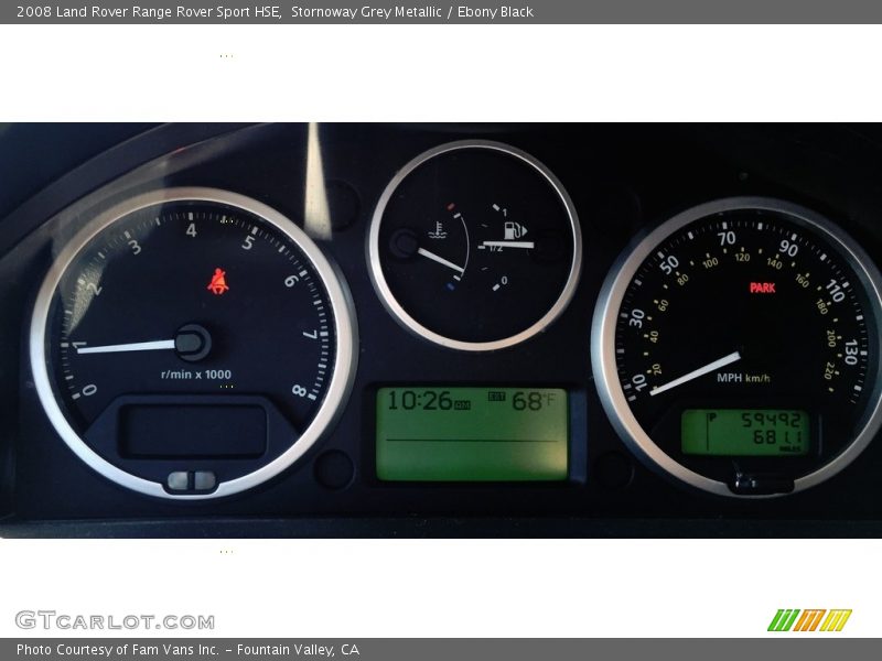Stornoway Grey Metallic / Ebony Black 2008 Land Rover Range Rover Sport HSE