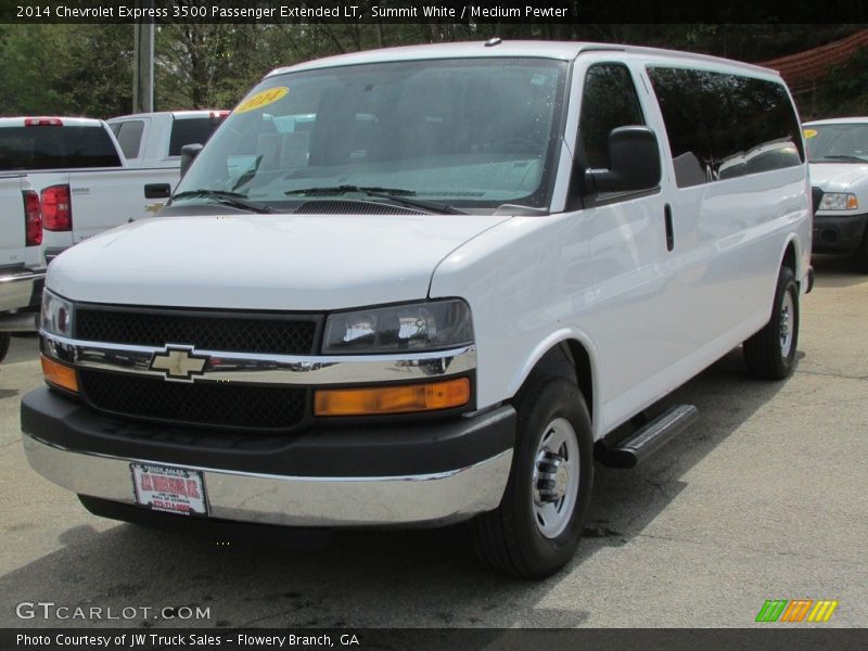 Summit White / Medium Pewter 2014 Chevrolet Express 3500 Passenger Extended LT