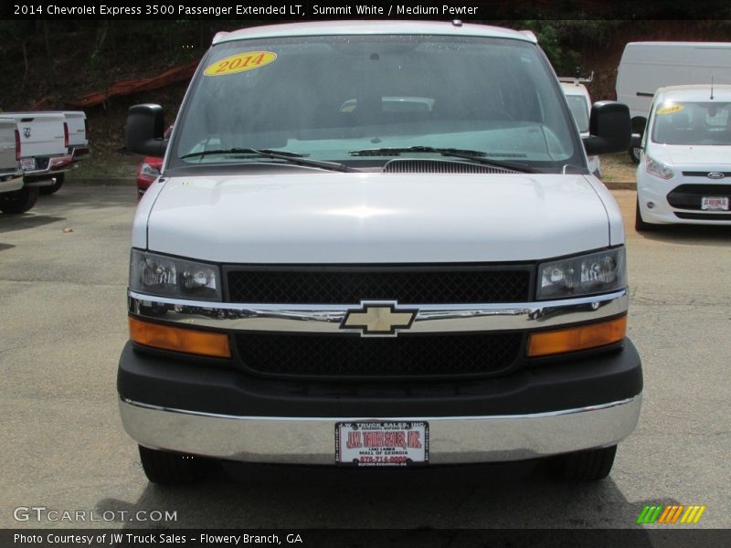 Summit White / Medium Pewter 2014 Chevrolet Express 3500 Passenger Extended LT