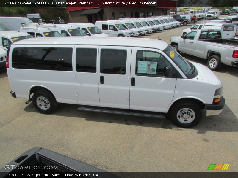 Summit White / Medium Pewter 2014 Chevrolet Express 3500 Passenger Extended LT