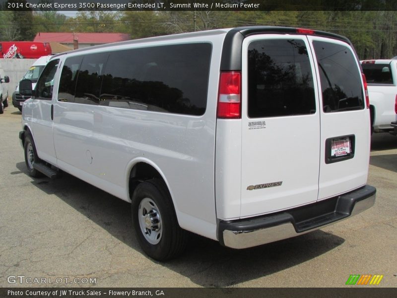 Summit White / Medium Pewter 2014 Chevrolet Express 3500 Passenger Extended LT