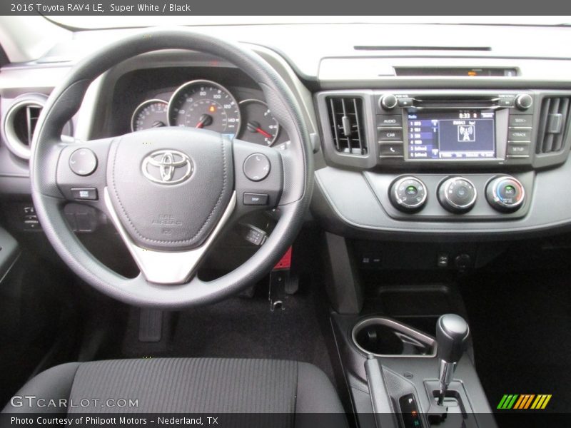 Super White / Black 2016 Toyota RAV4 LE