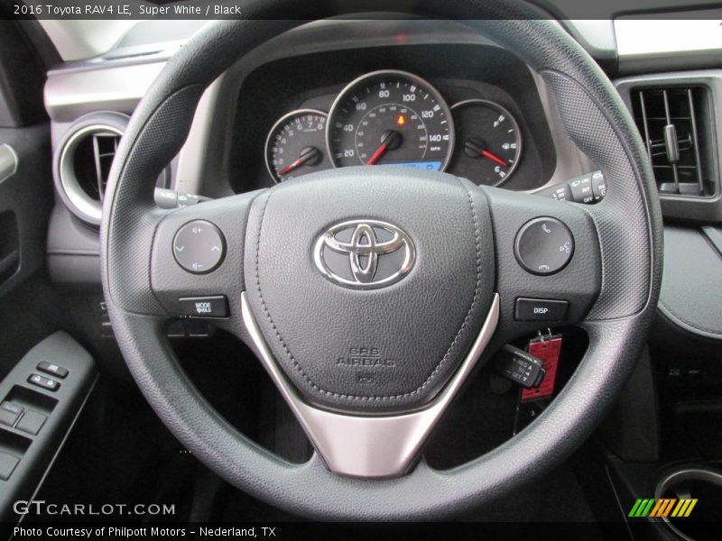 Super White / Black 2016 Toyota RAV4 LE