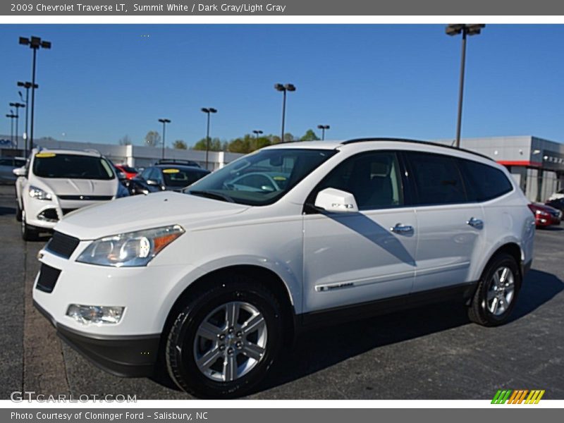 Summit White / Dark Gray/Light Gray 2009 Chevrolet Traverse LT