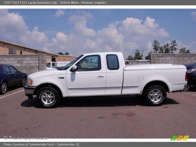 Oxford White / Medium Graphite 1997 Ford F150 Lariat Extended Cab
