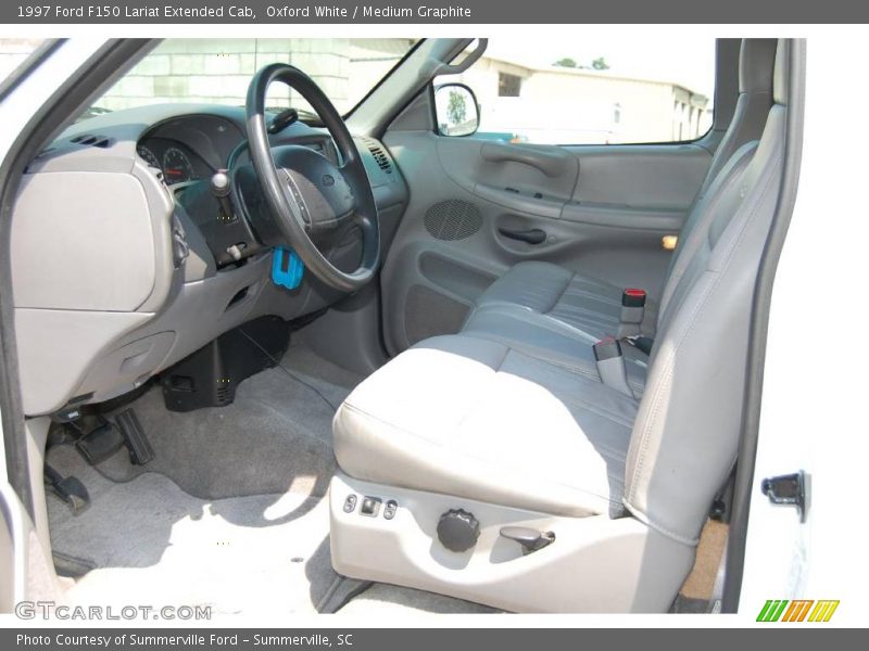 Oxford White / Medium Graphite 1997 Ford F150 Lariat Extended Cab