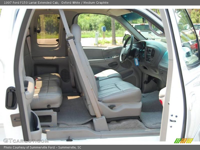 Oxford White / Medium Graphite 1997 Ford F150 Lariat Extended Cab