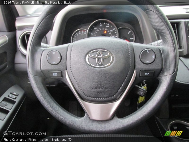Silver Sky Metallic / Black 2016 Toyota RAV4 LE