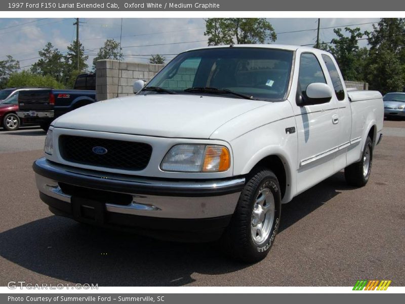 Oxford White / Medium Graphite 1997 Ford F150 Lariat Extended Cab