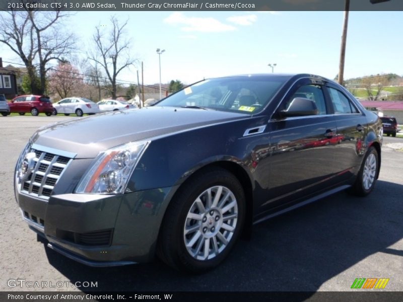 Thunder Gray ChromaFlair / Cashmere/Cocoa 2013 Cadillac CTS 4 3.0 AWD Sedan