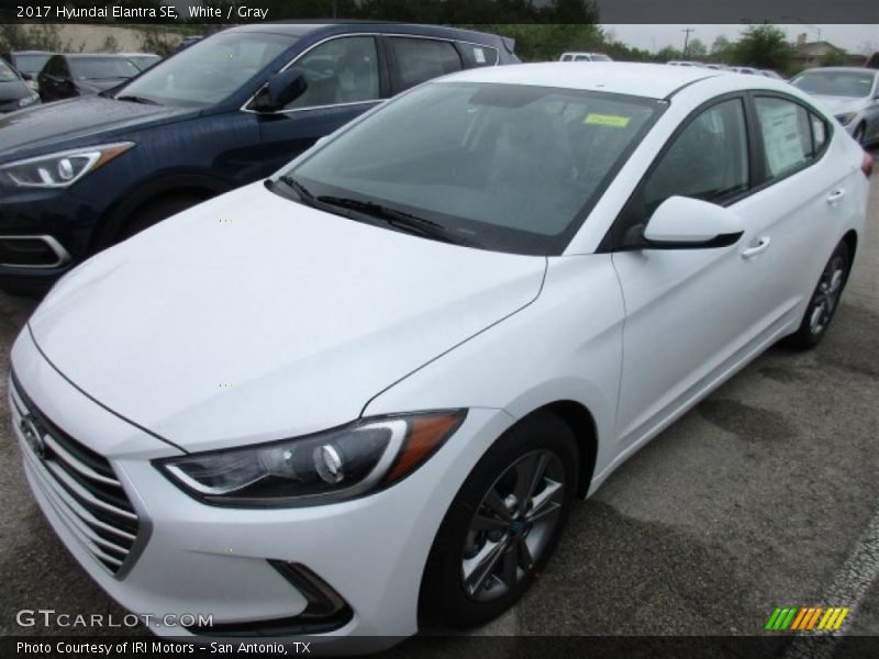White / Gray 2017 Hyundai Elantra SE