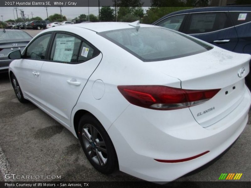 White / Gray 2017 Hyundai Elantra SE