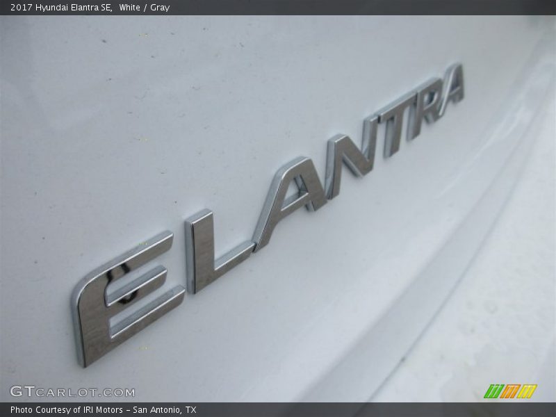 White / Gray 2017 Hyundai Elantra SE