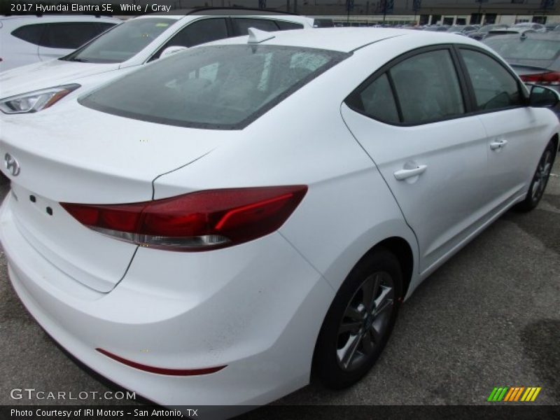 White / Gray 2017 Hyundai Elantra SE