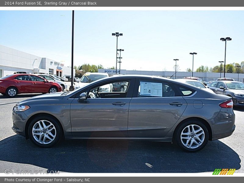 Sterling Gray / Charcoal Black 2014 Ford Fusion SE