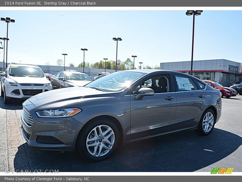 Sterling Gray / Charcoal Black 2014 Ford Fusion SE