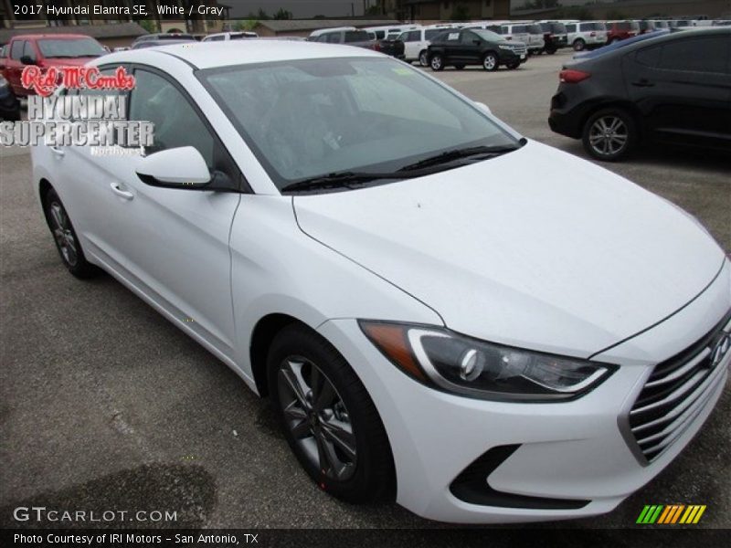 White / Gray 2017 Hyundai Elantra SE