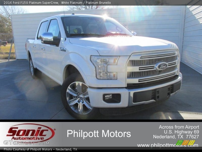 White Platinum / Platinum Brunello 2016 Ford F150 Platinum SuperCrew