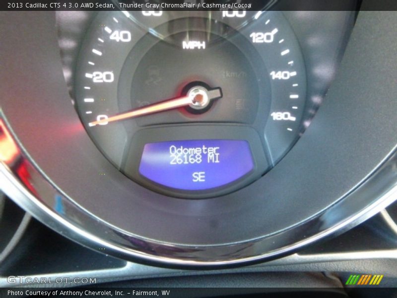 Thunder Gray ChromaFlair / Cashmere/Cocoa 2013 Cadillac CTS 4 3.0 AWD Sedan