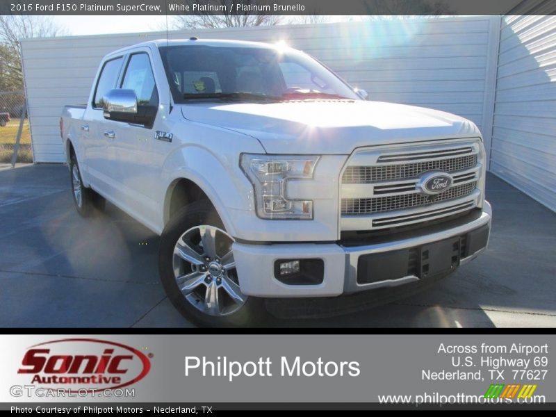 White Platinum / Platinum Brunello 2016 Ford F150 Platinum SuperCrew
