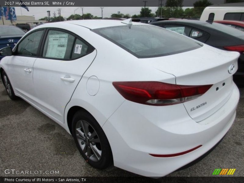 White / Gray 2017 Hyundai Elantra SE
